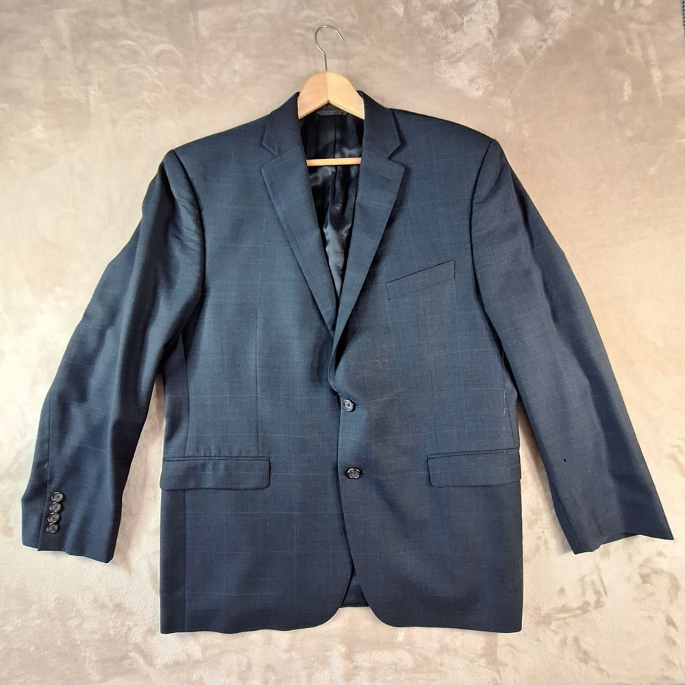 Lauren Ralph Lauren Blazer Men's 44R Blue Wool Single Breasted Single Vented